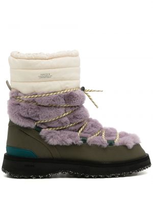 Prošívané sněžné boty Suicoke fialové