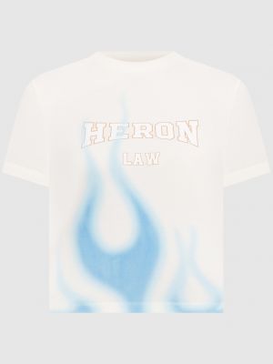 Біла футболка з принтом Heron Preston
