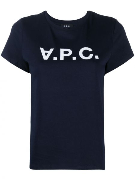 Kokvilnas t-krekls ar apdruku A.p.c.