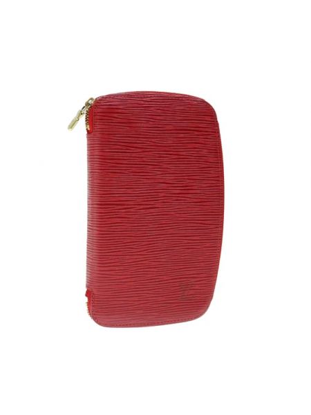 Portfel skórzany retro Louis Vuitton Vintage czerwony