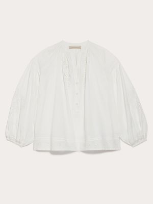 Blusa de algodón Vanessa Bruno blanco