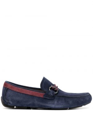 Skinn ruskind loafers Salvatore Ferragamo blå