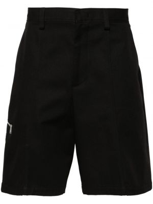Plisirane kratke hlače Alexander Mcqueen črna