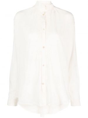 Camicia trasparente con colletto rialzato Forte Forte bianco