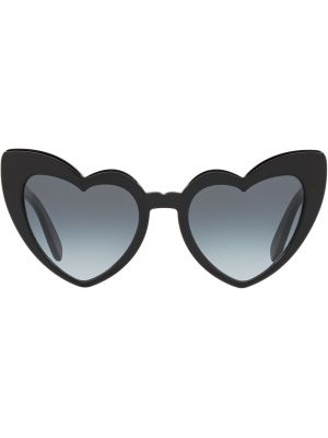 Lunettes de soleil de motif coeur Saint Laurent Eyewear noir