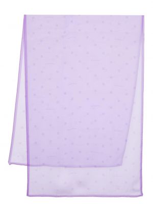 Žakárový hedvábný šál Givenchy fialový