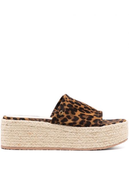 Leopardi alusta espadrillot Gianvito Rossi ruskea