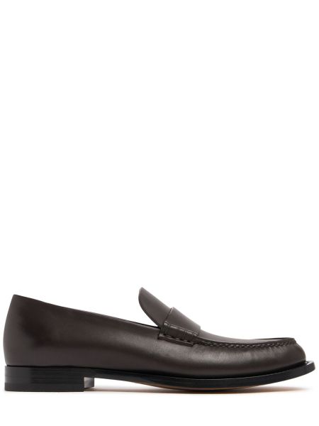 Loafers i läder The Row brun