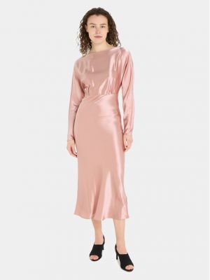 Κοκτέιλ φόρεμα Calvin Klein ροζ