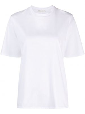 T-shirt con scollo tondo The Row bianco