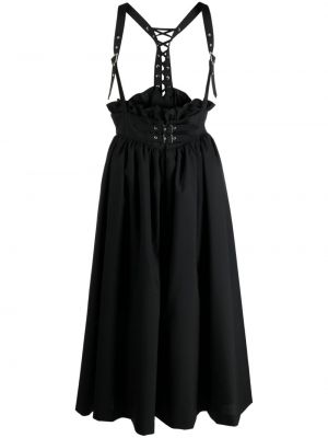 Plisované midi šaty Noir Kei Ninomiya čierna