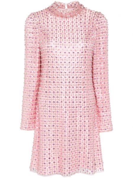Κοκτέιλ φόρεμα με πετραδάκια Jenny Packham ροζ