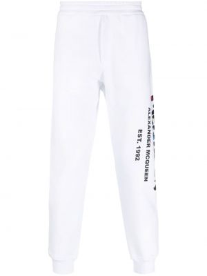 Pantalon de joggings à imprimé Alexander Mcqueen blanc