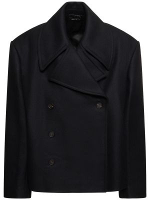 Manteau en laine oversize Egonlab. noir