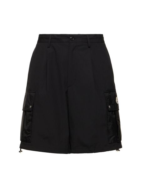 Pamučne kratke hlače kargo Moncler crna