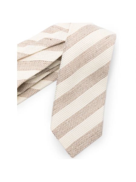 Corbata de lino de seda a rayas Hugo Boss