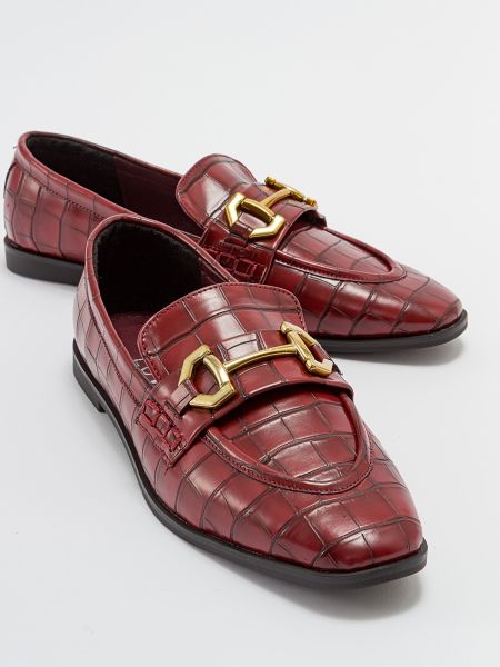 Mustriline loafer-kingad Luvishoes punane