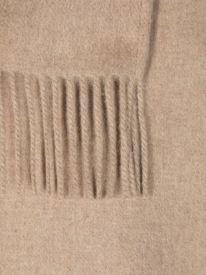 Poncho à franges en laine By Malene Birger beige