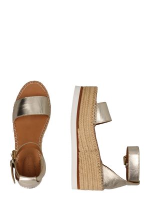 Sandale din piele cu platformă See By Chloe auriu