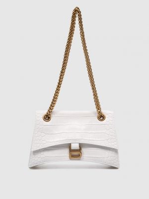 Кожаная сумка через плечо Balenciaga белая