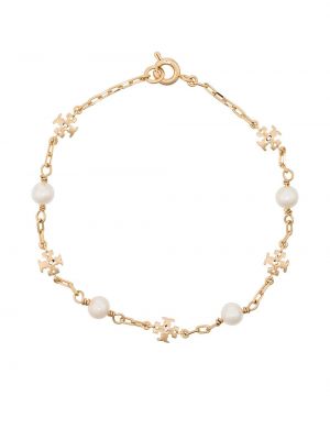 Pulsera con perlas Tory Burch dorado