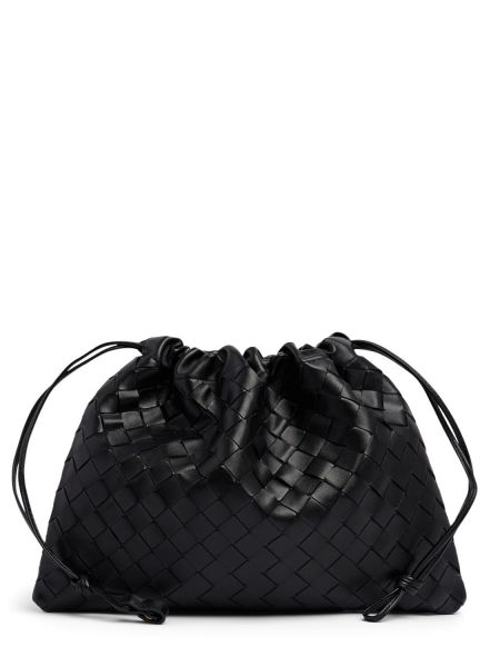 Pochette en cuir Bottega Veneta noir