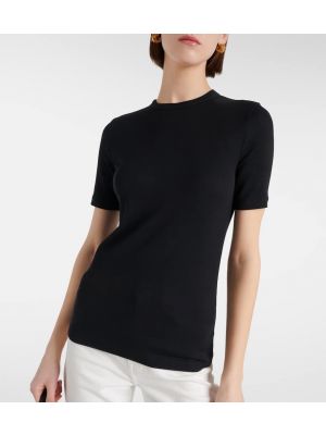 T-shirt en coton Toteme noir