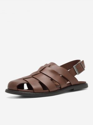 Kožené sandály Gino Rossi hnědé