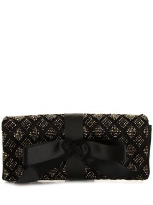 Bolso clutch con bordado con perlas Chanel Pre-owned negro