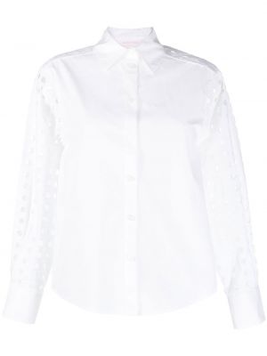 Памучна риза бродирана See By Chloé бяло