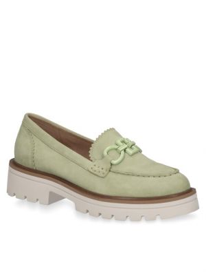 Cipele od brušene kože Caprice zelena