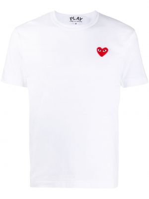 Camiseta con apliques Comme Des Garçons Play blanco