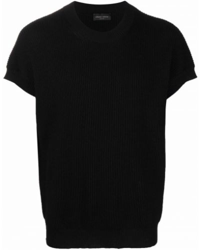 Camiseta de punto Roberto Collina negro