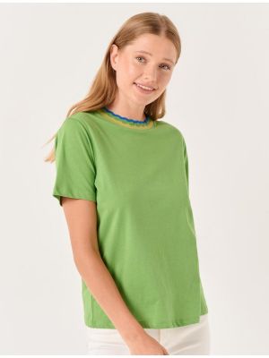 Adīti kokvilnas t-krekls ar īsām piedurknēm Jimmy Key zaļš