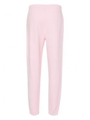 Haftowane spodnie sportowe bawełniane Mc2 Saint Barth różowe