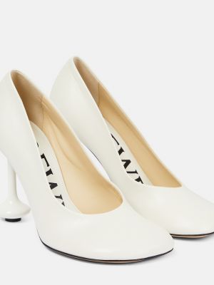 Белые кожаные туфли Loewe