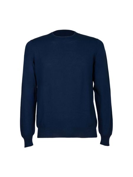 Sweter bawełniany Gran Sasso niebieski