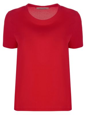 Шелковая футболка Valentino Pap красная