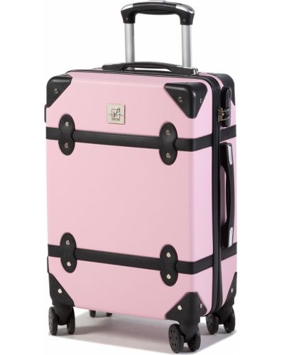 Kis kemény bőrönd SEMI LINE - T5509-2 Rózsaszín