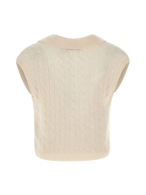 Jersey de lana sin mangas de tela jersey Ralph Lauren blanco