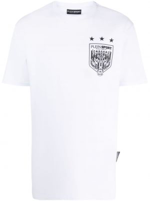 T-shirt et imprimé rayures tigre Plein Sport blanc