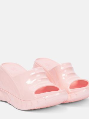 Sandały na koturnie Givenchy różowe