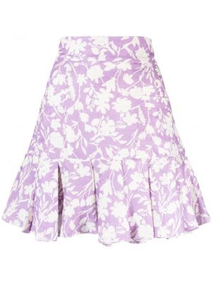 Lněné mini sukně Bambah fialové