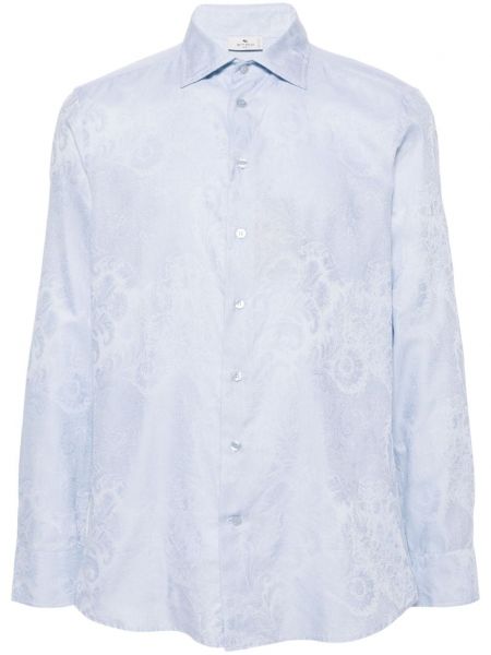 Žakárová bavlnená košeľa s paisley vzorom Etro