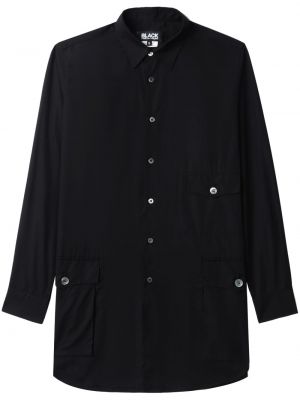 Bavlněná košile s kapsami Black Comme Des Garçons černá