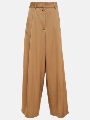 Pantalones de lana bootcut Dries Van Noten beige