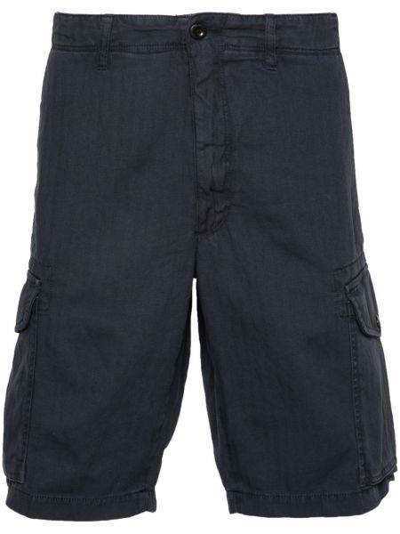 Cargo shorts mit fischgrätmuster Incotex blau