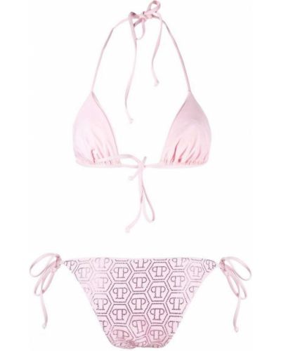Bikini ar apdruku Philipp Plein rozā