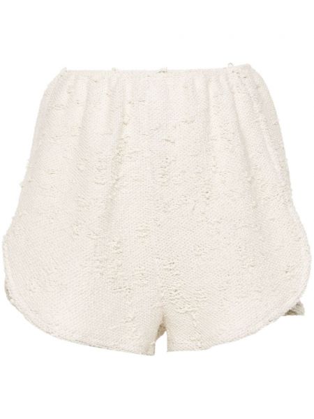 Shorts effet usé en tricot Ioana Ciolacu beige