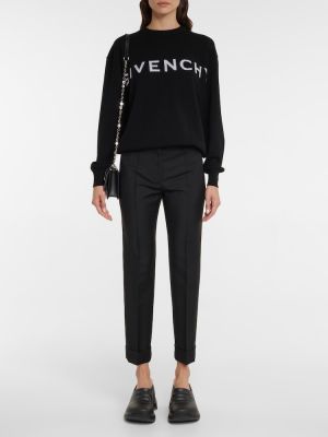Кашмирен пуловер Givenchy черно